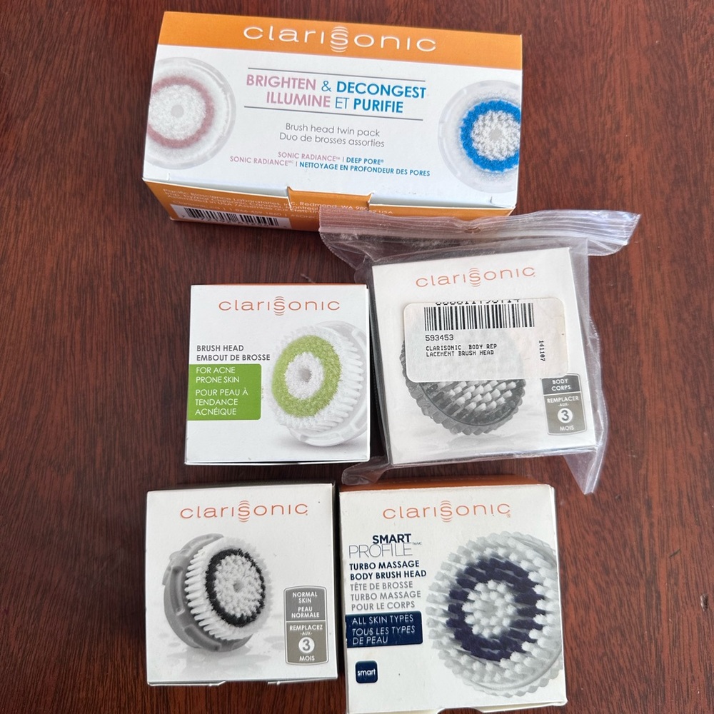 Clarisonic Brush Head Set (Six BNIB Brush Heads)